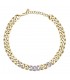 Collana Chiara Ferragni Donna Chain 38+7 cm Silver Placcata Oro Giallo 18 Kt Zirconi Pink J19AUW50