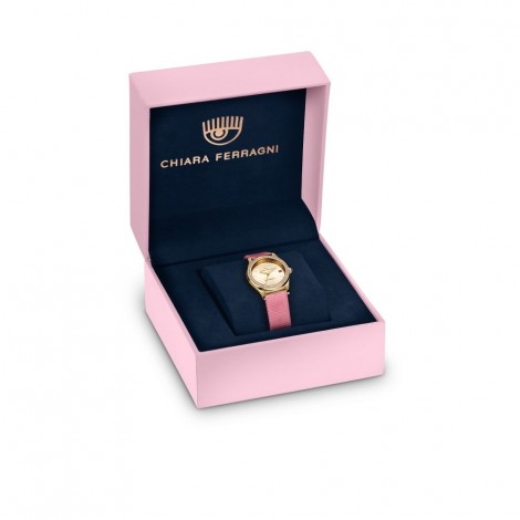 Orologio Chiara Ferragni Solo Tempo Donna Contemporary 32 mm Oro Giallo Acciaio Tessuto Rosa R1951102501