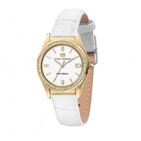Orologio Chiara Ferragni Donna Contemporary 32 mm Gold Acciaio White Pelle R1951102502