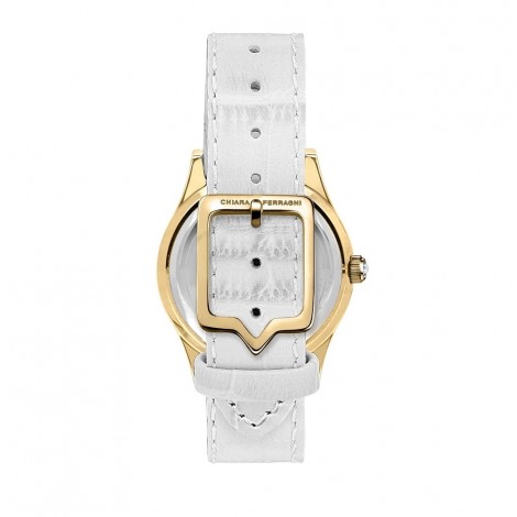 Orologio Chiara Ferragni Donna Contemporary 32 mm Gold Acciaio White Pelle R1951102502