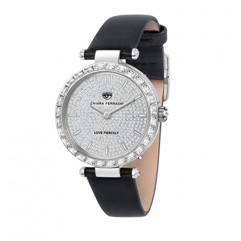 Orologio Chiara Ferragni Solo Tempo Donna Lady Like 34 mm Acciaio Silver Black Pelle R1951103501