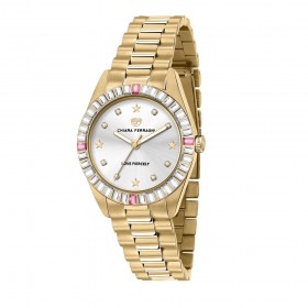 Orologio Chiara Ferragni Solo Tempo Donna Everyday 34 mm Gold Acciaio Cristalli Rosa White R1953100503