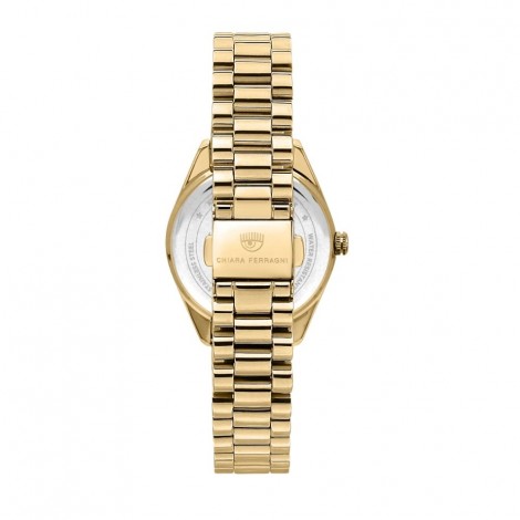 Orologio Chiara Ferragni Solo Tempo Donna Everyday 34 mm Gold Acciaio Cristalli Rosa White R1953100503