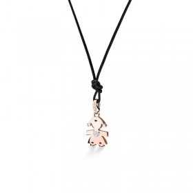 Le Bebé Ciondolo Donna Diamantini Bimba Oro Rosa Diamanti 0, 03 ct LBB067