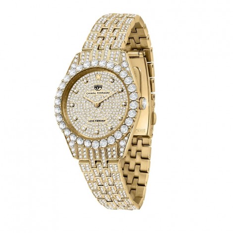 Orologio Chiara Ferragni Solo Tempo Donna Everyday 32 mm Gold White Cristalli R1953100507