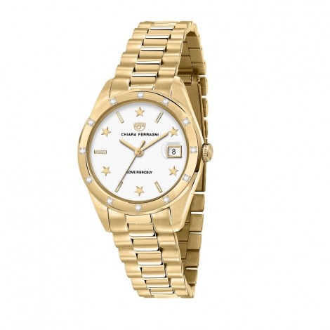 Orologio Chiara Ferragni Solo Tempo Donna Everyday 32 mm Gold White Cristalli R1953100508