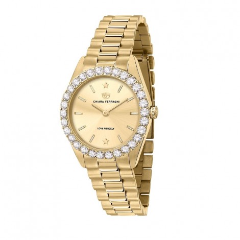 Orologio Chiara Ferragni Solo Tempo Donna Everyday 32 mm Gold White Cristalli R1953100509