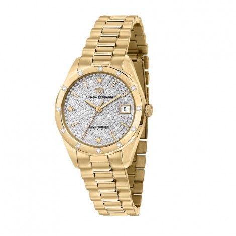 Orologio Chiara Ferragni Donna Everyday 32 mm Gold Acciaio Cristalli White R1953100512