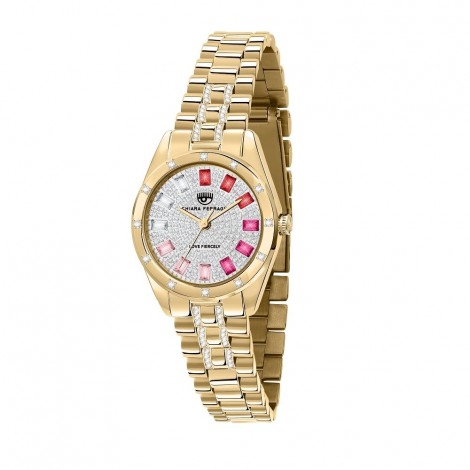 Orologio Chiara Ferragni Solo Tempo Donna Everyday 28 mm Gold Acciaio Cristalli Pink R1953100515