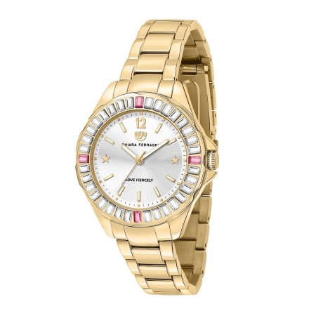 Orologio Chiara Ferragni Solo Tempo Donna Sport Baguette 36 mm Silver Acciaio Gold Pink R1953101502