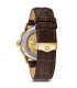 Orologio Solo Tempo Uomo Bulova Sutton Scheleton Automatic Acciaio Silver Pelle Marrone Gold 97A138