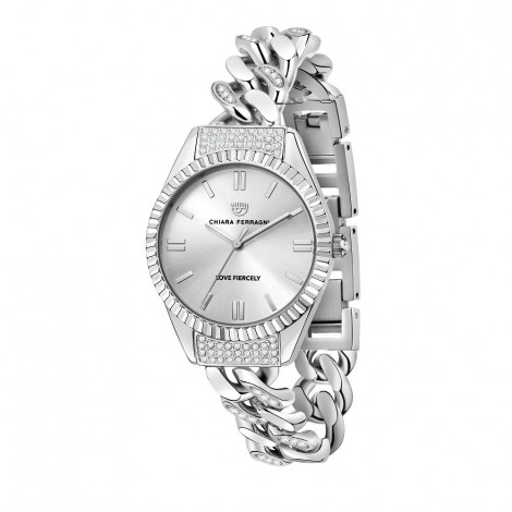 Orologio Chiara Ferragni Solo Tempo Donna Chain Capsule 34 mm Acciaio Silver R1953104502