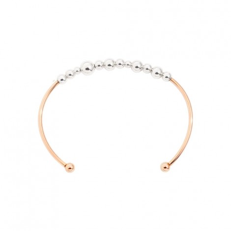 Bracciale Dodo Cuff Bollicine in Argento e Oro Rosa