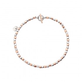 Bracciale Dodo Mini Granelli Oro Rosa e Argento