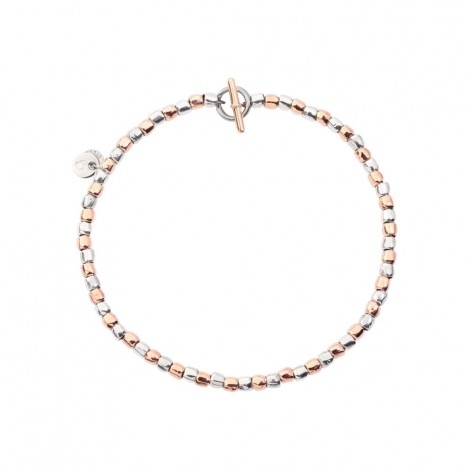 Bracciale Dodo Mini Granelli Oro Rosa e Argento