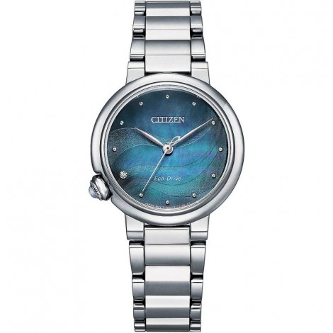 Orologio Solo Tempo Donna Citizen Lady Acciaio Madreperla Azzurra EM0910-80N