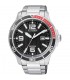 Orologio Solo Tempo Uomo Citizen Eco-Drive Acciaio Silver Nero Rosso AW1520-51E