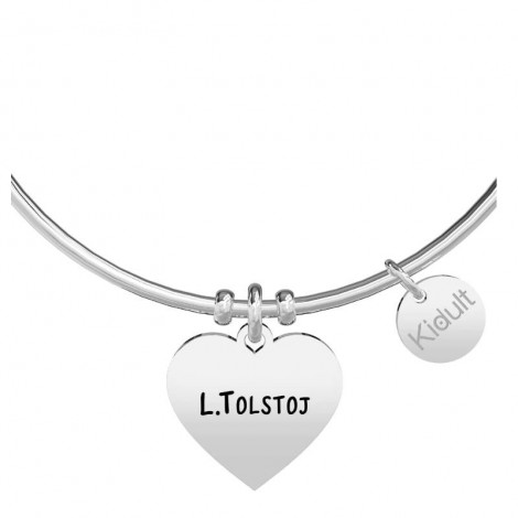 Kidult Bracciale Philosophy Rigido Se Vuoi Essere Felice Comincia L.Tolstoj 731504