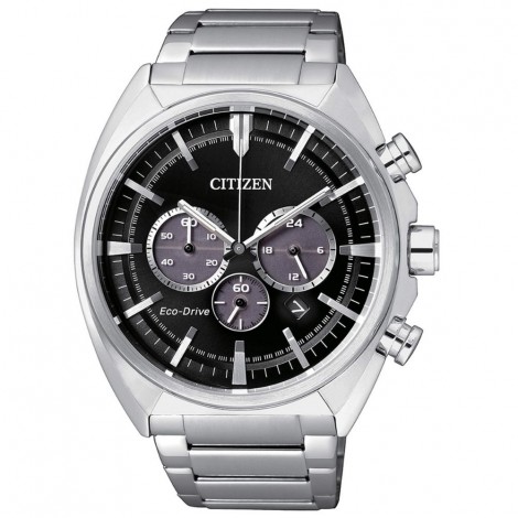 Orologio Uomo Citizen Of Action Acciaio Silver Nero CA4280-53E