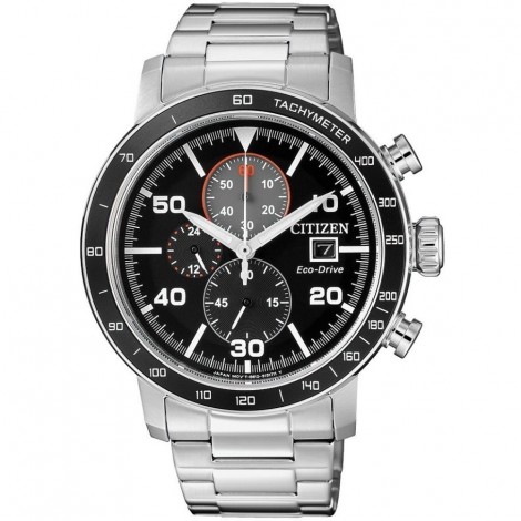 Orologio Uomo Citizen Chrono Sport Acciaio Nero Silver CA0641-83E