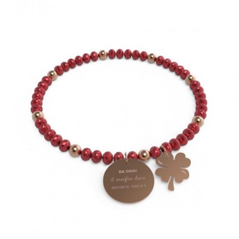 Bracciale Donna 10 Buoni Propositi Chérie Rosso B5376RO/R