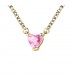 Collana Chiara Ferragni Donna Diamond Heart 38-4 cm Placcato Oro 18 Kt Zircone Pink J19AUV06