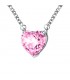 Collana Chiara Ferragni Donna Diamond Heart 38-4 cm Silver Zirconi Pink J19AUV07