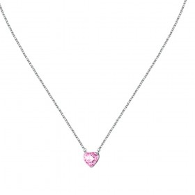 Collana Chiara Ferragni Donna Diamond Heart 38-4 cm Silver Zirconi Pink J19AUV07