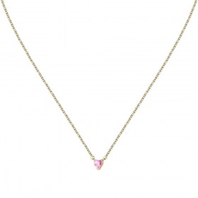 Collana Chiara Ferragni Donna Diamond Heart 38-4 cm Placcato Oro 18 Kt Zircone Pink J19AUV06