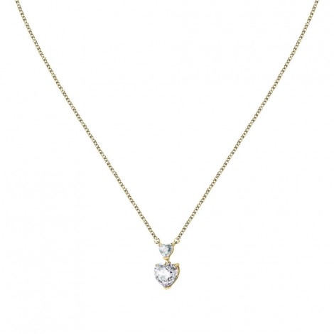 Collana Chiara Ferragni Donna Diamond Heart 38-4 cm Placcato Oro Giallo 18Kt White Zirconi J19AUV08