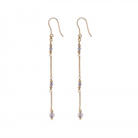 Orecchini Pendenti Donna Alisia Jupiter Long Argento 925 Gold Tanzanite  AL1581