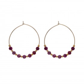 Orecchini Donna Alisia Venus Big Argento 925 Gold Rubino AL1582