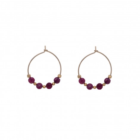 Orecchini Donna Alisia Venus Argento 925 Gold Rubino AL1583