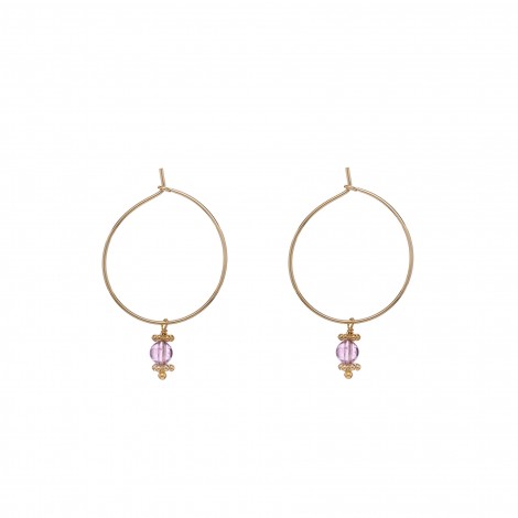 Orecchini Donna Alisia Anita Pendant Argento 925 Gold Ametista AL3059