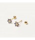 PDPAOLA Orecchini Les Petites Indigo Peony Gold AR01-348-U