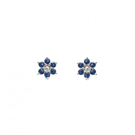 PDPAOLA Orecchini Les Petites Indigo Peony Silver AR02-348-U