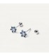 PDPAOLA Orecchini Les Petites Indigo Peony Silver AR02-348-U