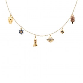 PDPAOLA Collana Les Petites Total Gold Zirconi CO01-238-U