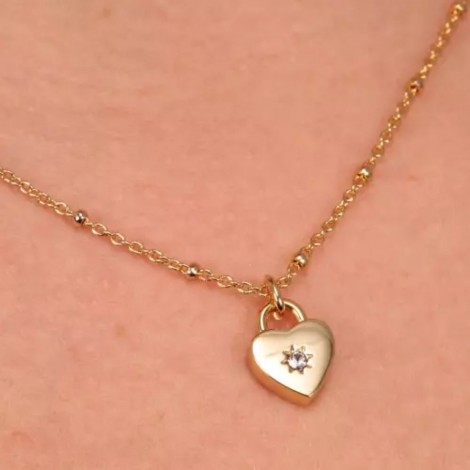 Collana Donna Morellato Abbraccio Catena Cuore Pendente Gold SAUB15