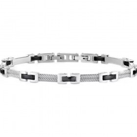 Bracciale Uomo Morellato Cross Silver Nero SKR36
