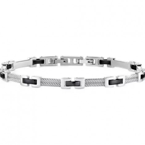 Bracciale Uomo Morellato Cross Silver Nero SKR36