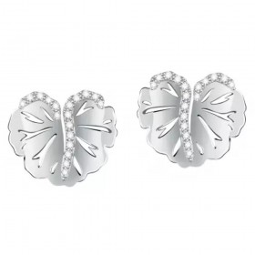 Orecchini Donna Morellato Ninfea Argento 925 Foglia Cristalli SAUE04
