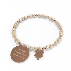 Bracciale Donna 10 Buoni Propositi Crystal Beige "Da oggi il meglio deve ancora venire" B5251RO/CH