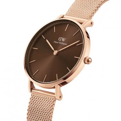 Orologio Daniel Wellington Petite Amber Rosè Marrone 28mm DW00100476