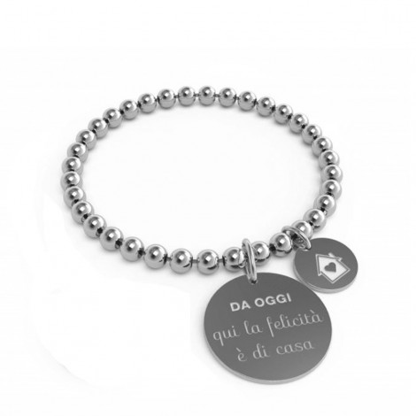 Bracciale Donna 10 Buoni Propositi Classic "Da oggi qui la felicità è di casa" B5262