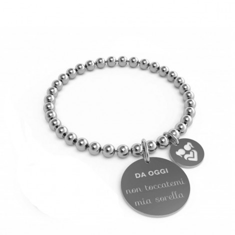 Bracciale Donna 10 Buoni Propositi Classic "Da oggi non toccatemi mia sorella" B5264