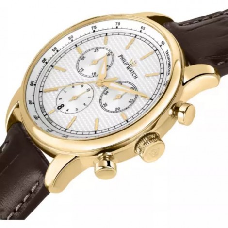 Orologio Uomo Philip Watch Anniversary Pelle Gold Marrone R8271650001