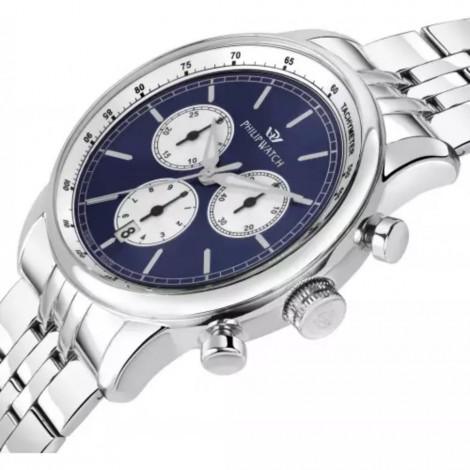 Orologio Uomo Philip Watch Anniversary Acciaio Silver Blu R8273650004