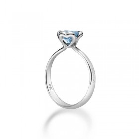 Anello Donna Le Bebé Lovely Oro Bianco 9 Kt Topazio Azzurro LBB601-16