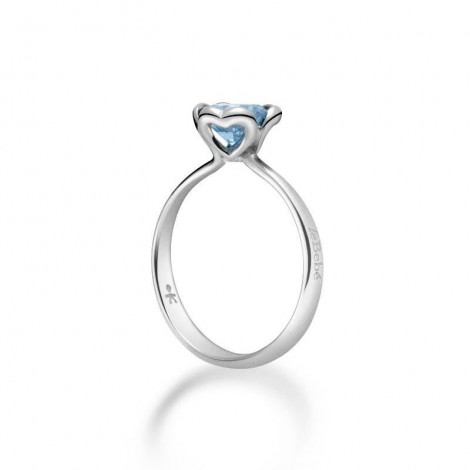 Anello Donna Le Bebé Lovely Oro Bianco 9 Kt Topazio Azzurro LBB601-16
